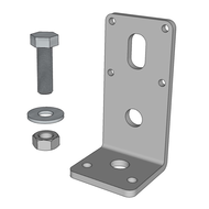 Equerre L- 86x41 mm + vis / écrou / rondelles